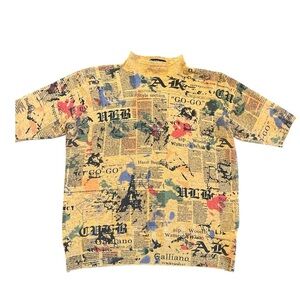 Zannza Couture Graphic Fine Gauge Knit  Sweater